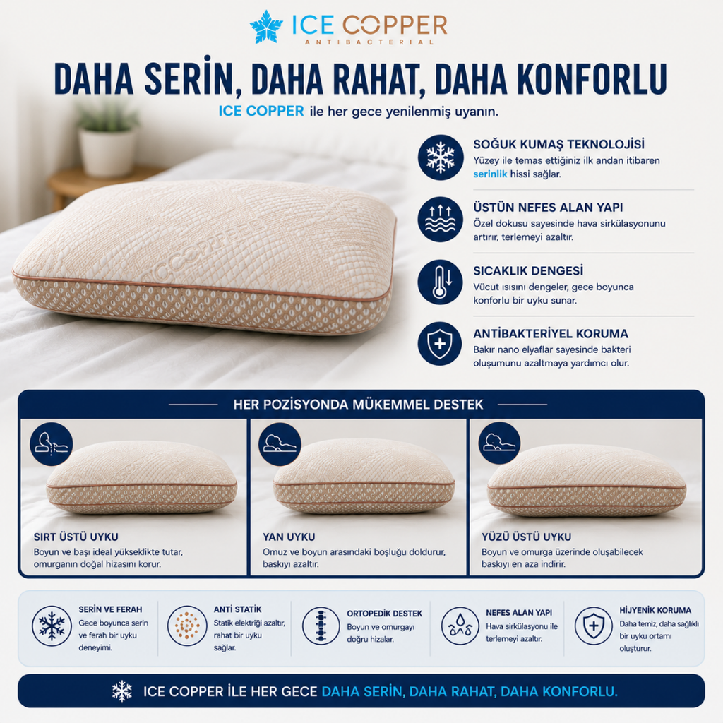 Ice Copper Sihirli Yastık