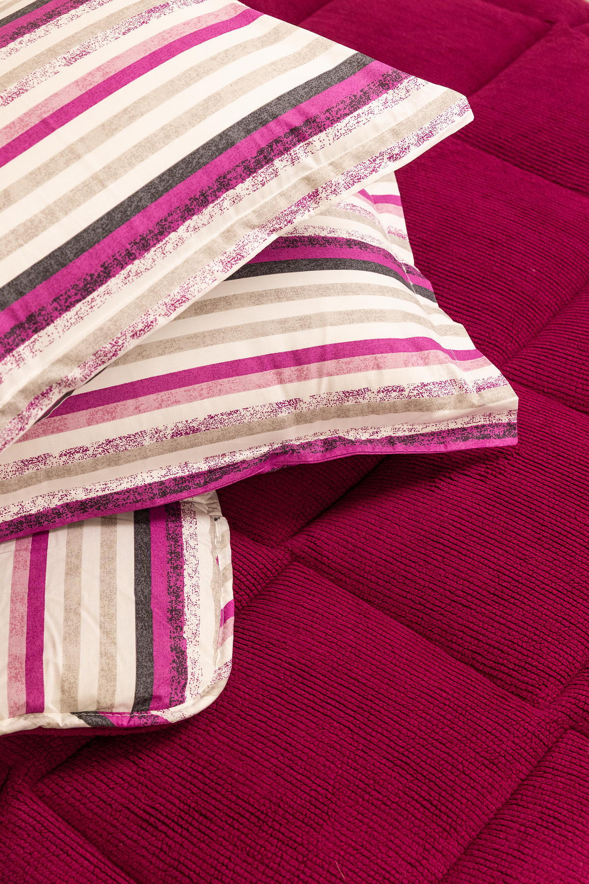 Sherpa Mürdüm Çift Kişilik Lastikli Çarşaflı Comforter Uyku Seti