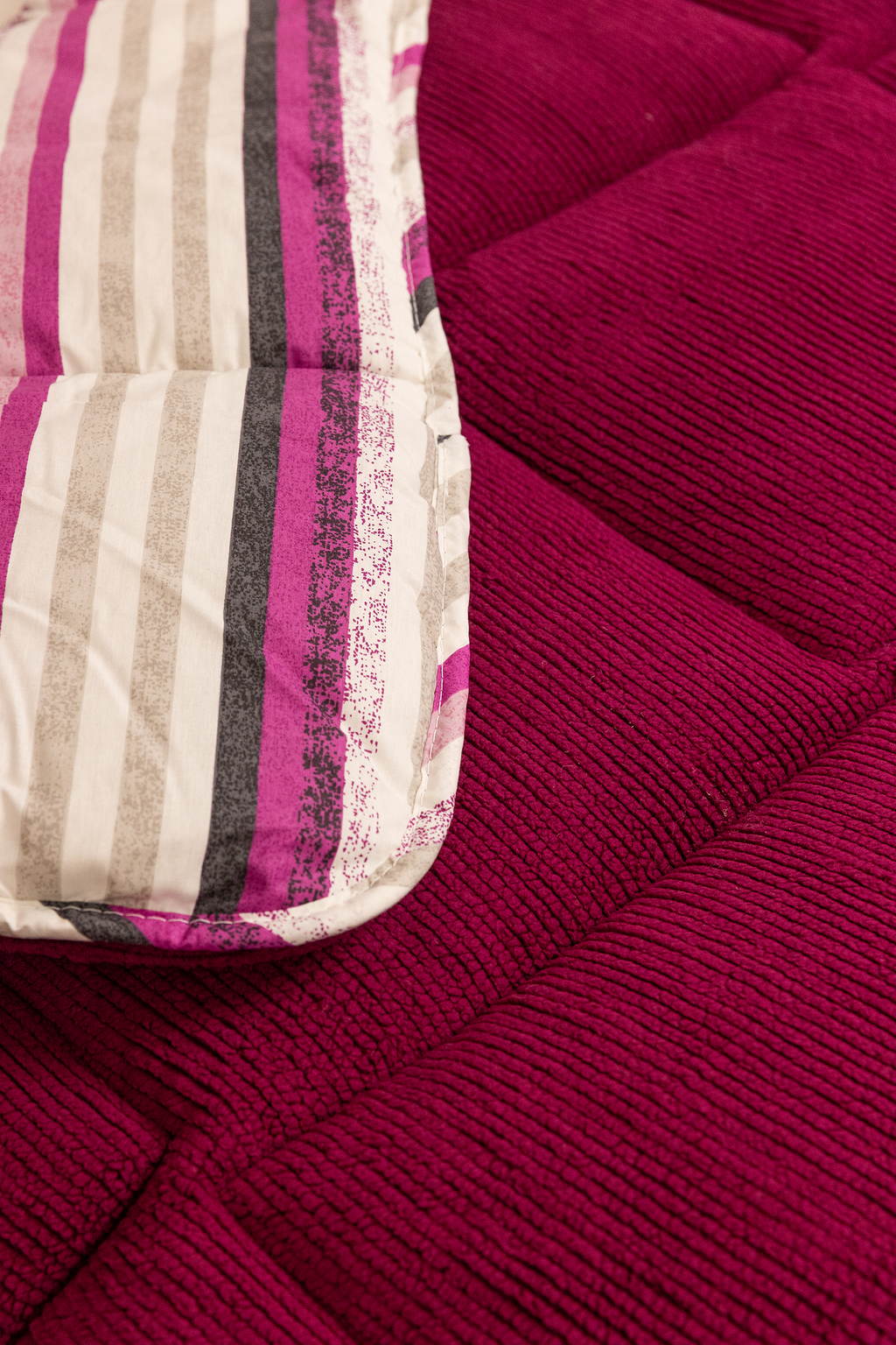 Sherpa Mürdüm Çift Kişilik Lastikli Çarşaflı Comforter Uyku Seti