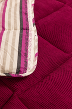 Sherpa Mürdüm Çift Kişilik Lastikli Çarşaflı Comforter Uyku Seti